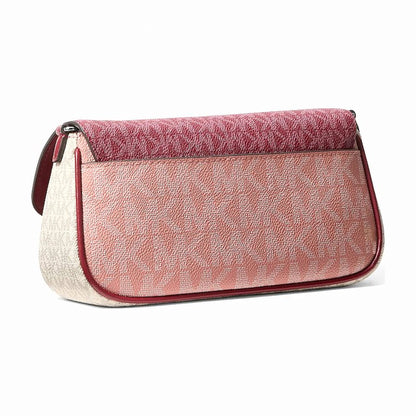 Michael Kors Jet Set Travel Small Color-Block Signature Logo Crossbody Bag With Pouch - MAROON