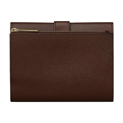 Michael Kors Greenwich Medium Saffiano Leather Trifold Wallet - NUTMEG
