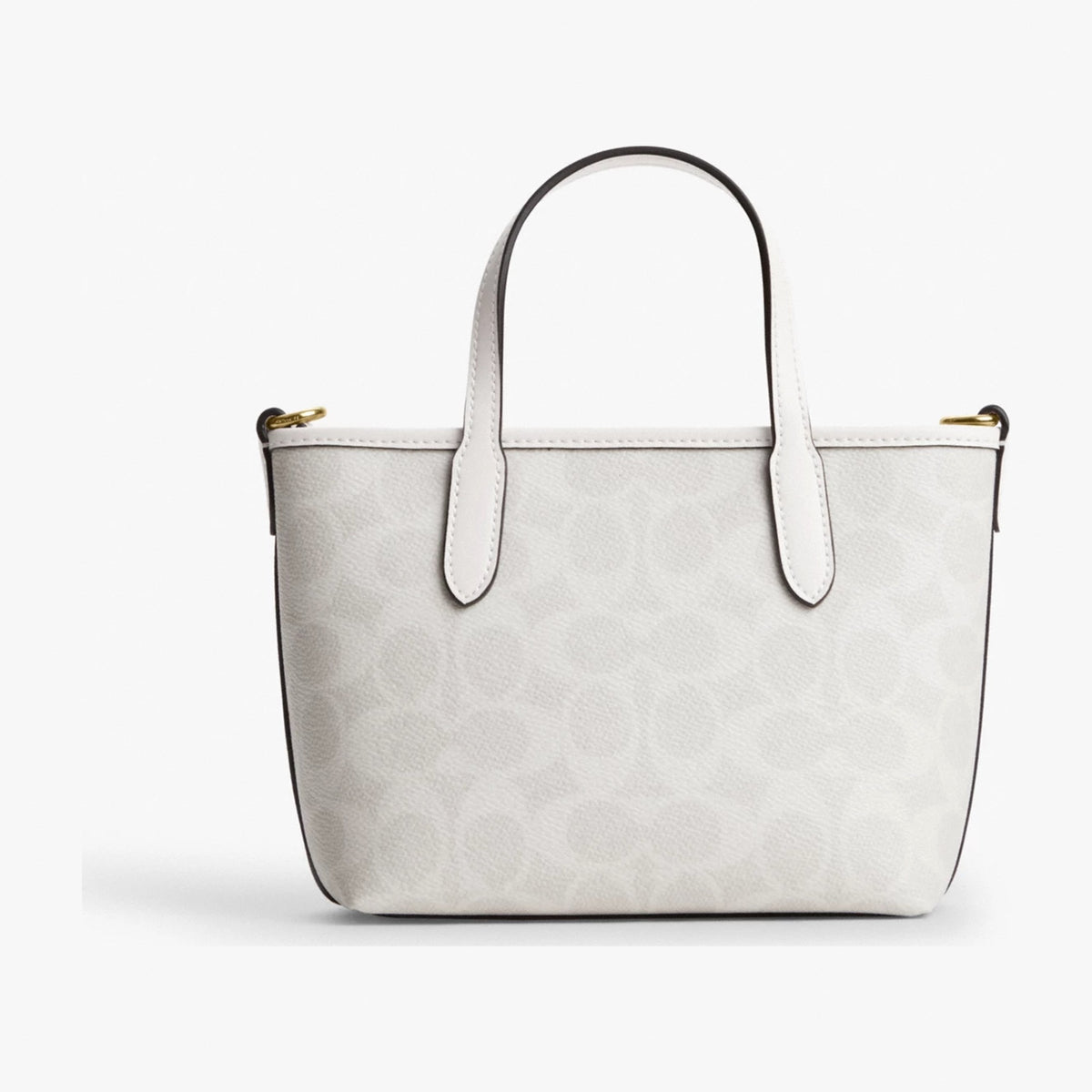 Coach City Mini Tote Bag In Signature Canvas - Gold/White/Chalk