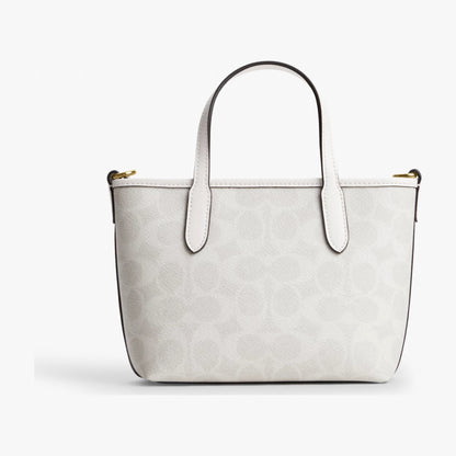 Coach City Mini Tote Bag In Signature Canvas - Gold/White/Chalk