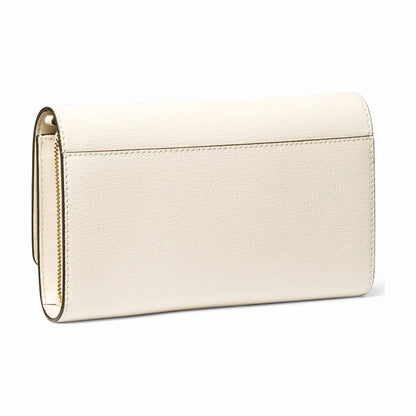 Michael Kors Jet Set Large Leather Crossbody Bag - LT CREAM