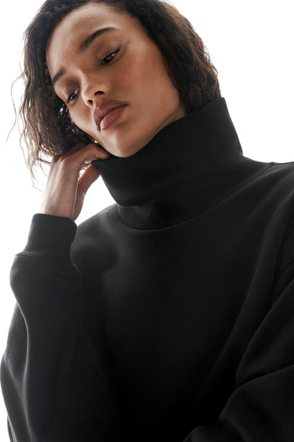 Alo Yoga Hazy Mock Neck Pullover - Black
