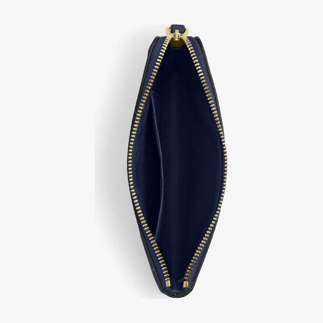 Coach Corner Zip Wristlet In Signature Canvas - Gold/Navy