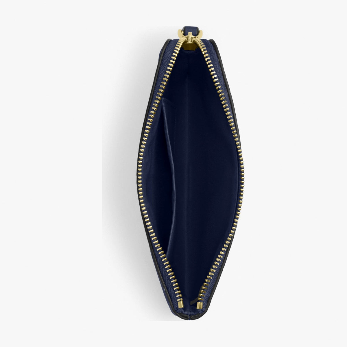 Coach Corner Zip Wristlet In Signature Canvas - Gold/Navy