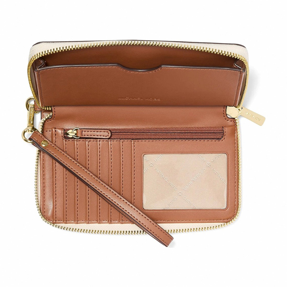 Michael Kors Jet Set Signature Logo Smartphone Wristlet - VANILLA