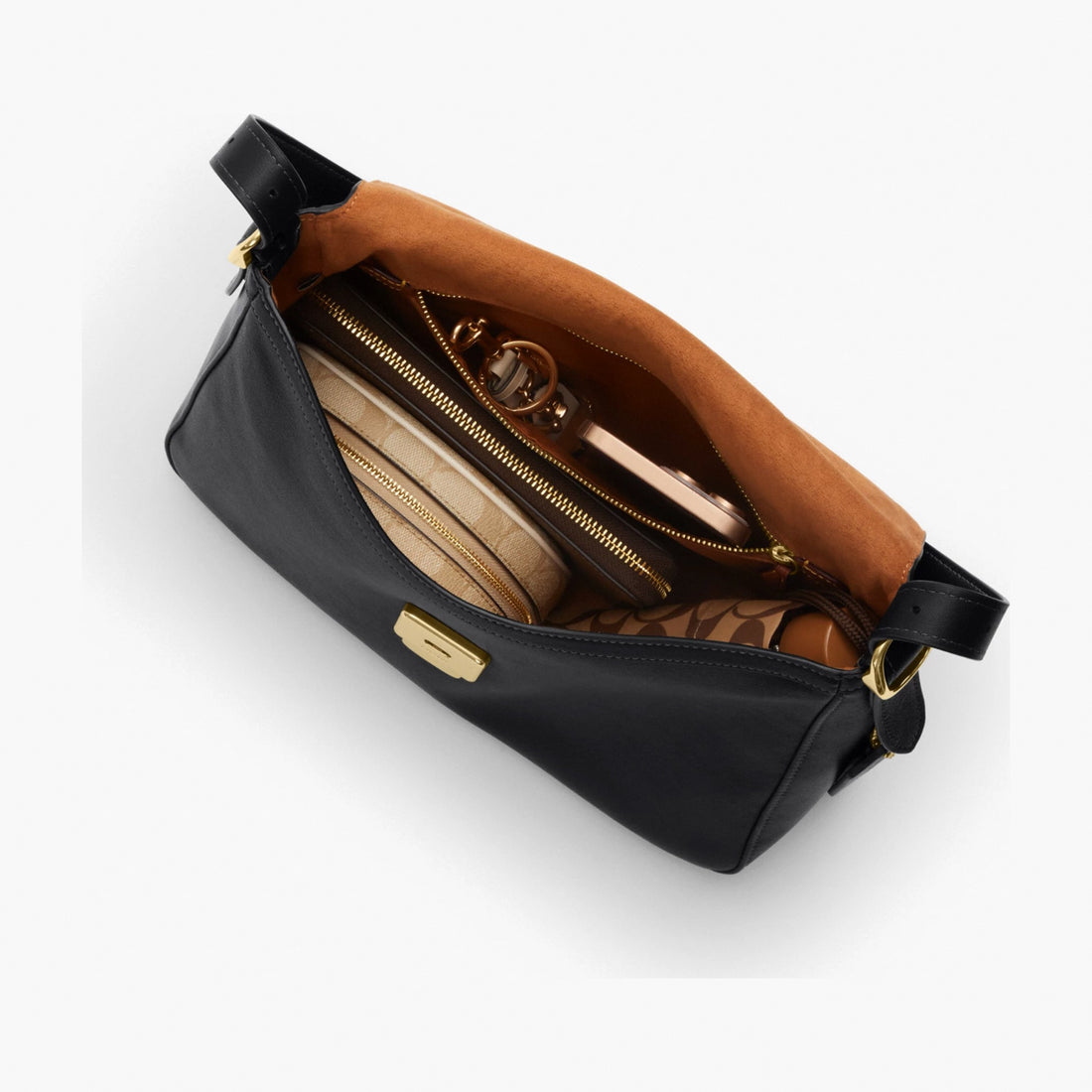 Coach Etta Flap Bag - Gold/Black