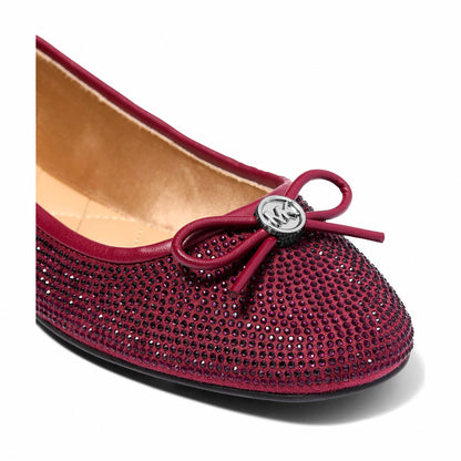 Michael Kors Savannah Embellished Ballet Flat - MAROON