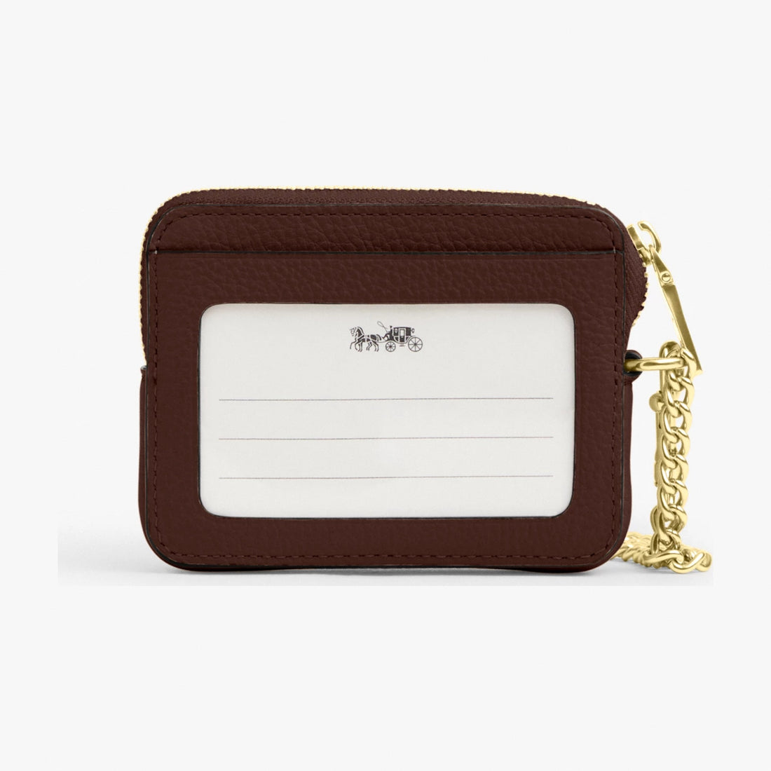 Coach Zip Card Case - Gold/Maple