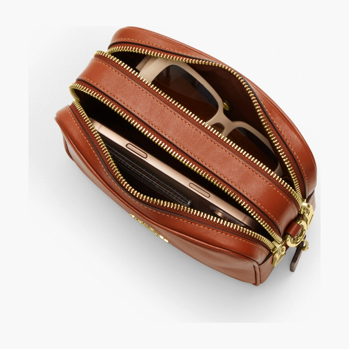 Coach Mini Carey Crossbody Bag - Gold/Cinnamon