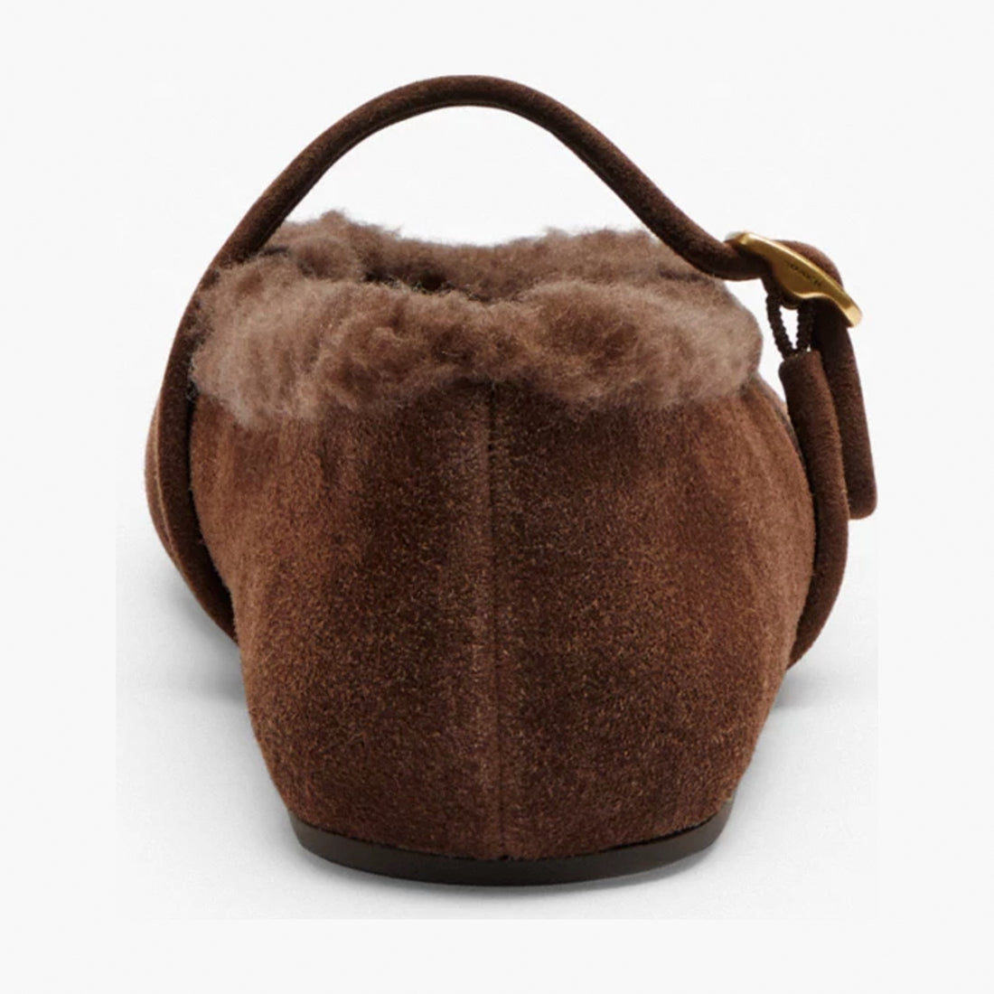Coach Sculpted C Mary Jane In Shearling - Chocolate Brown