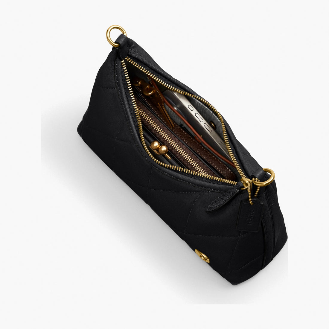 Coach Juliet Shoulder Bag 25 With Quilting - Brass/Black