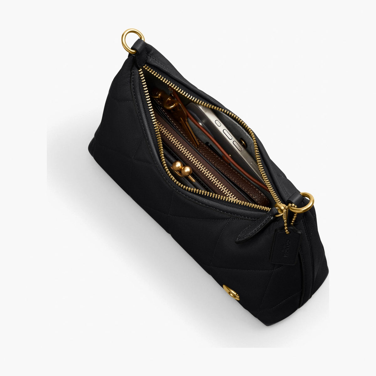 Coach Juliet Shoulder Bag 25 With Quilting - Brass/Black