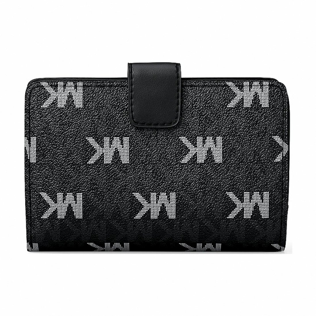Michael Kors Jet Set Travel Medium Signature Logo Billfold Wallet - BLACK