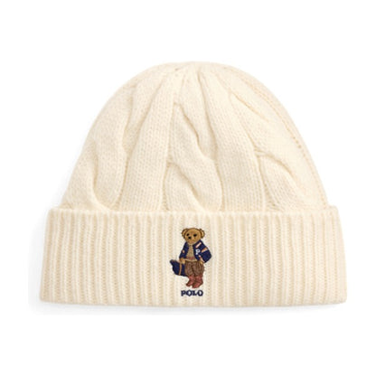 Polo Ralph Lauren Polo Bear Cable Wool-Blend Beanie - Cream
