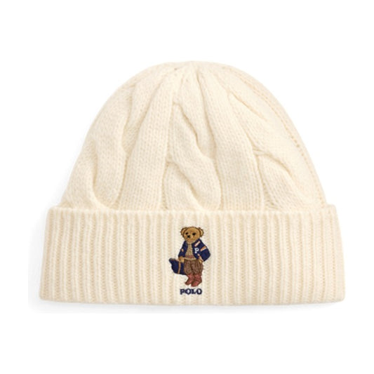 Polo Ralph Lauren Polo Bear Cable Wool-Blend Beanie - Cream