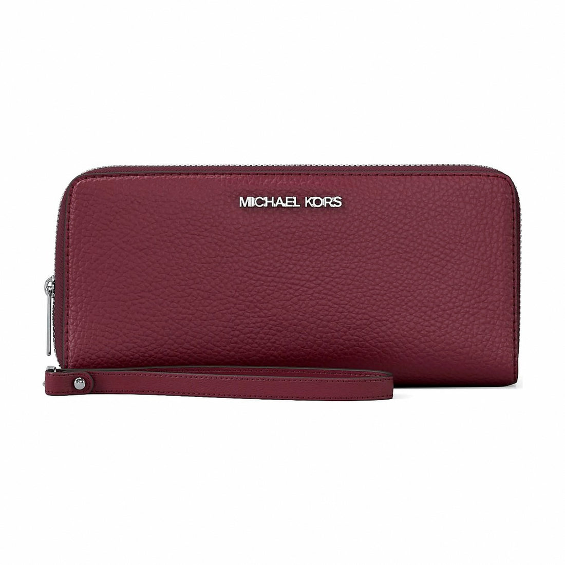 Michael Kors Large Pebbled Leather Continental Wallet - MAROON
