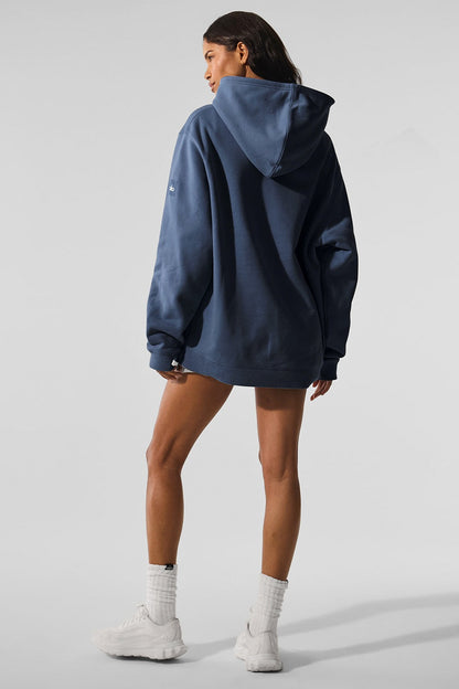 Alo Yoga Renown Heavy Weight Hoodie - Bluestone