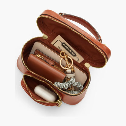 Coach Rainer Crossbody Bag 18 With Pocket - Gold/Cinnamon