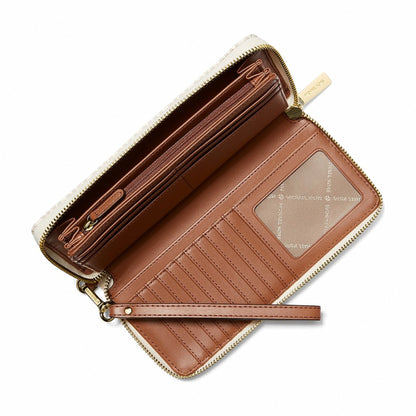 Michael Kors Jet Set Travel Large Logo Continental Wristlet - VANILLA