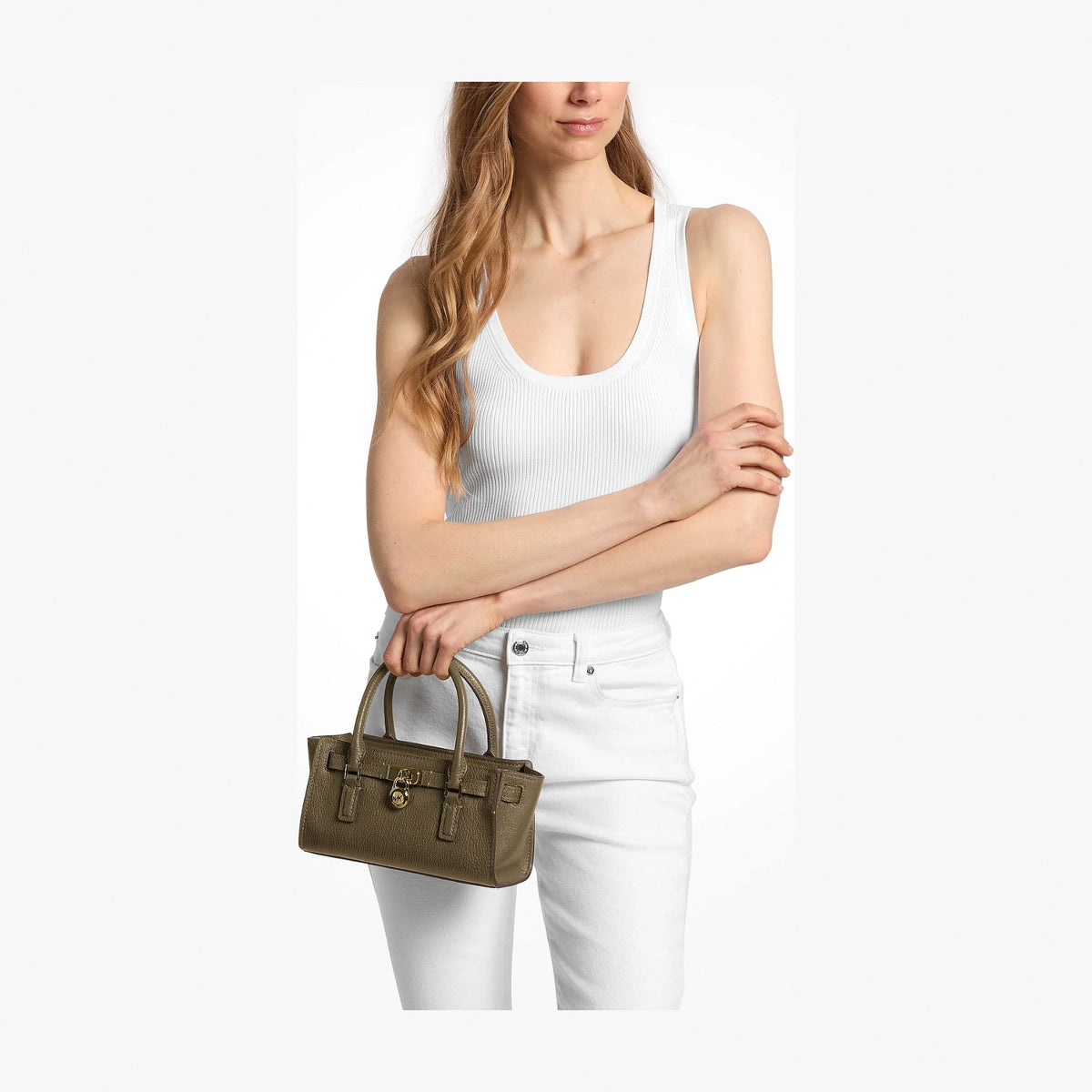 Michael Kors Hamilton Extra-Small Leather Crossbody Bag - LODEN