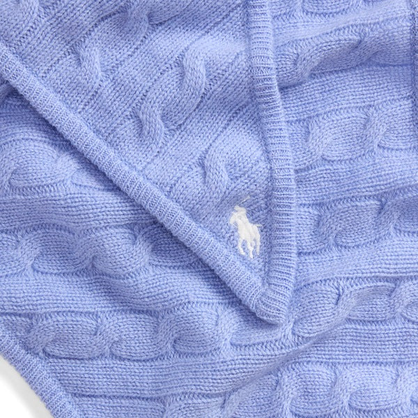 Polo Ralph Lauren Wool-Cashmere Triangle Scarf - Dress Shirt Blue