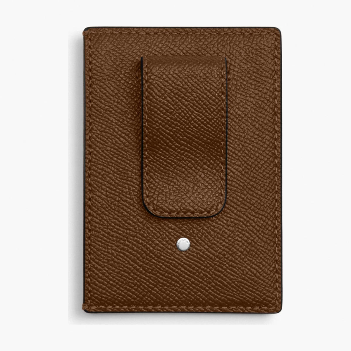 Coach Card Case With Money Clip - Silver/Chestnut