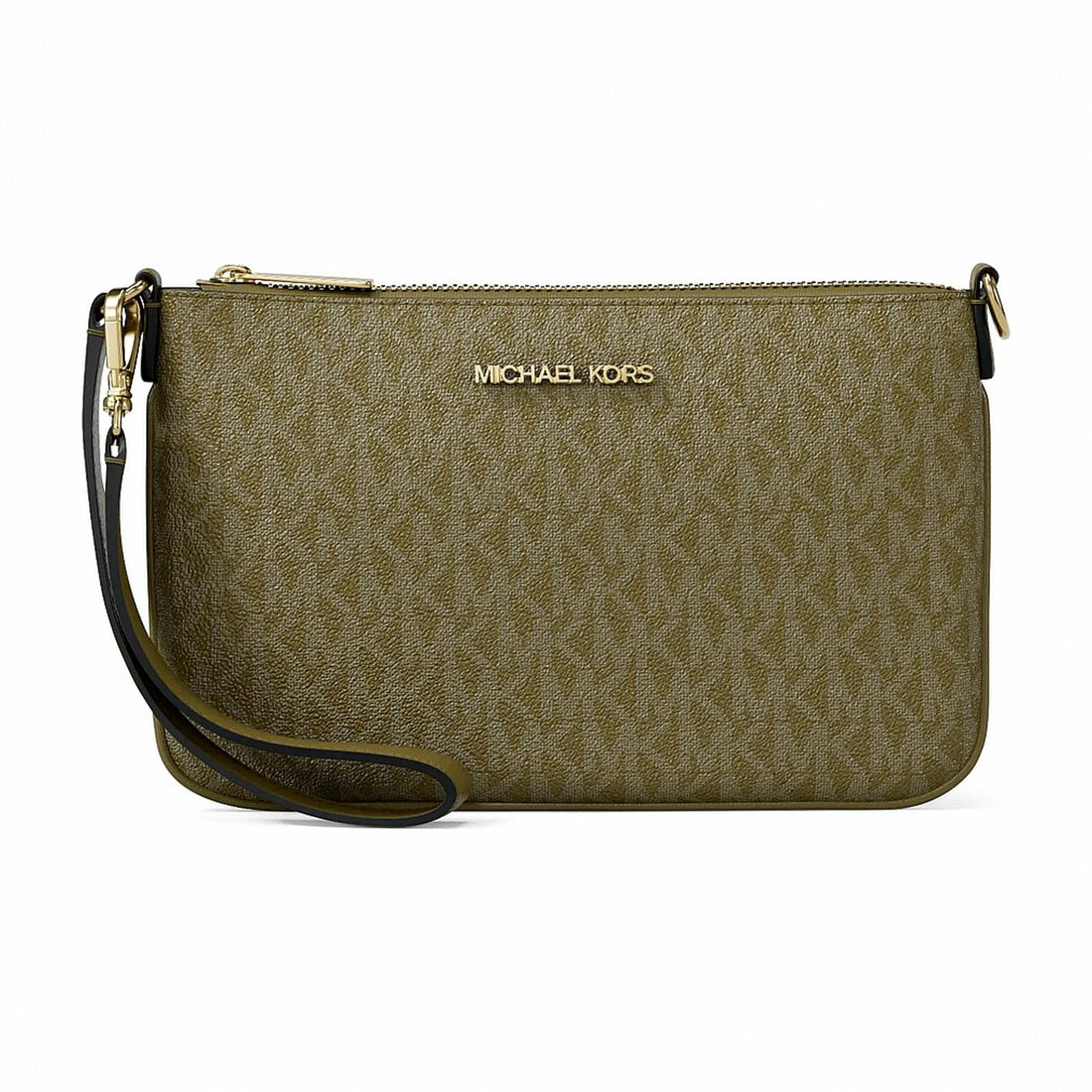 Michael Kors Jet Set Small Signature Logo Convertible Wristlet - OREGANO