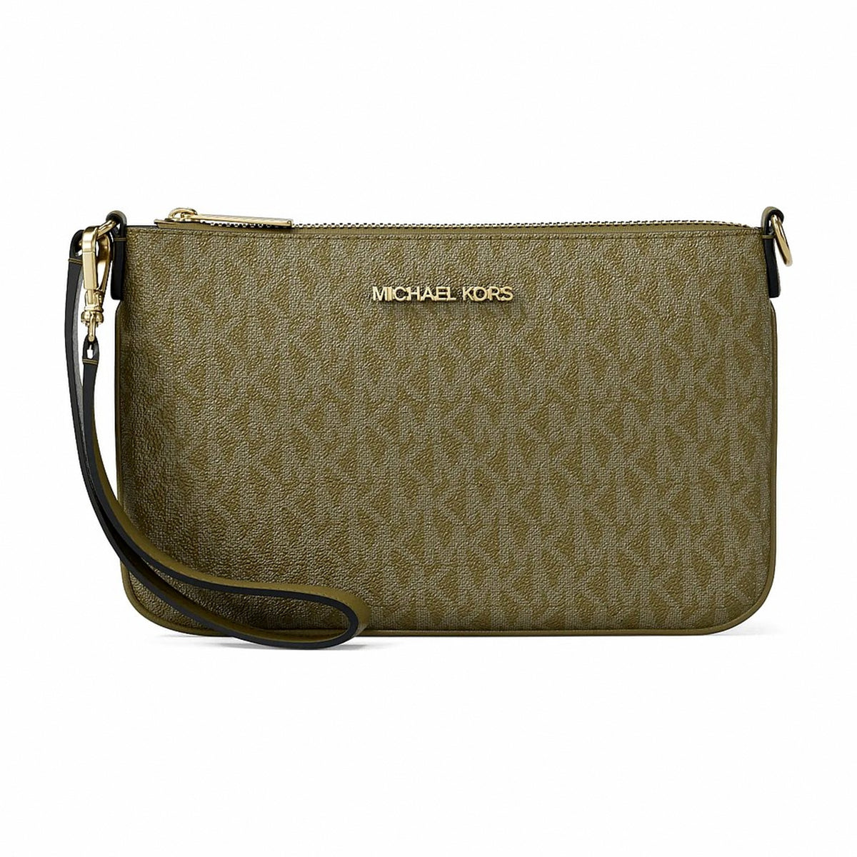 Michael Kors Jet Set Small Signature Logo Convertible Wristlet - OREGANO
