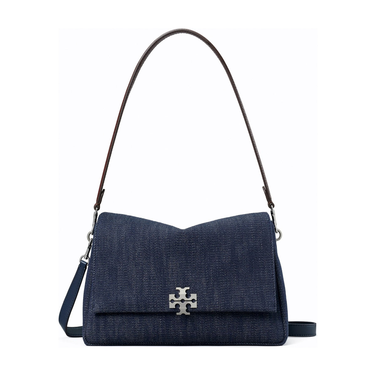 Tory Burch Charlie Denim Shoulder Bag - Midnight
