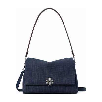 Tory Burch Charlie Denim Shoulder Bag - Midnight