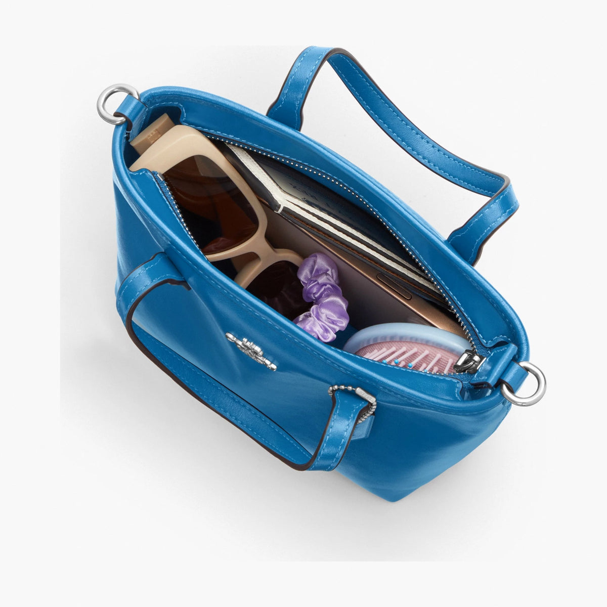 Coach City Mini Tote Bag - Silver/Blue Jay