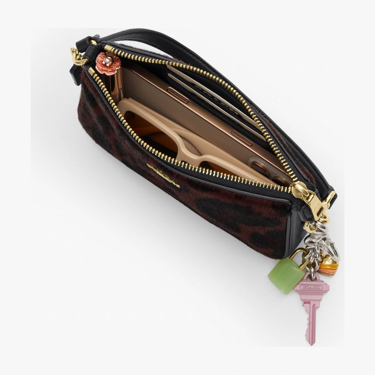Coach Nolita 19 In Haircalf With Leopard Print - Gold/Dark Leopard