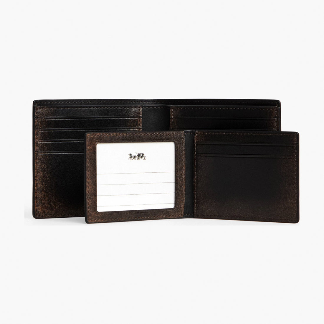 Coach 3-In-1 Wallet In Loved Leather - Black Brown