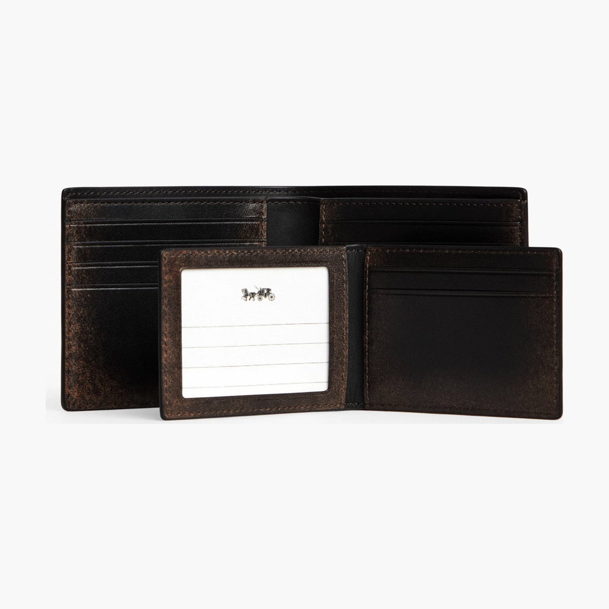 Coach 3-In-1 Wallet In Loved Leather - Black Brown