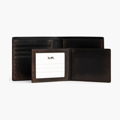 Coach 3-In-1 Wallet In Loved Leather - Black Brown