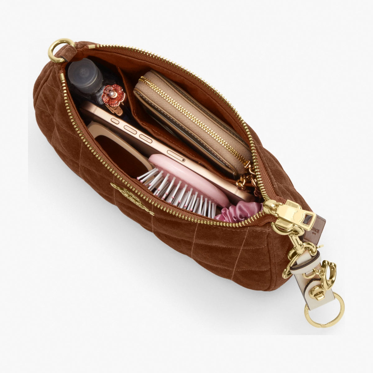 Coach Teri Shoulder Bag With Quilting - Gold/Warm Brown