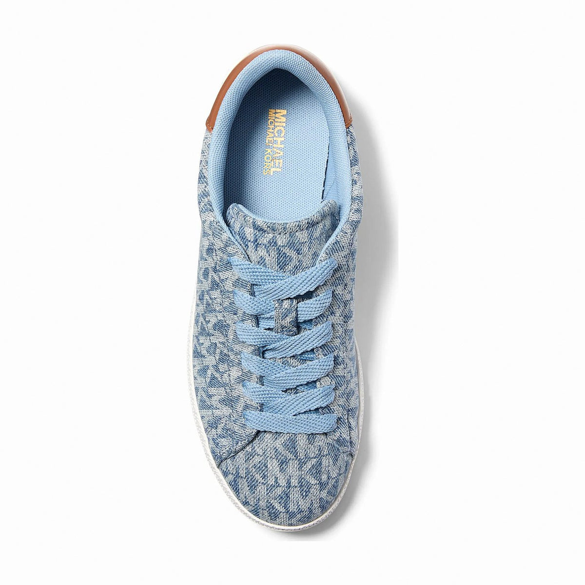 Michael Kors Sammy Signature Logo Print Denim Sneaker - NEW HRZN WSH
