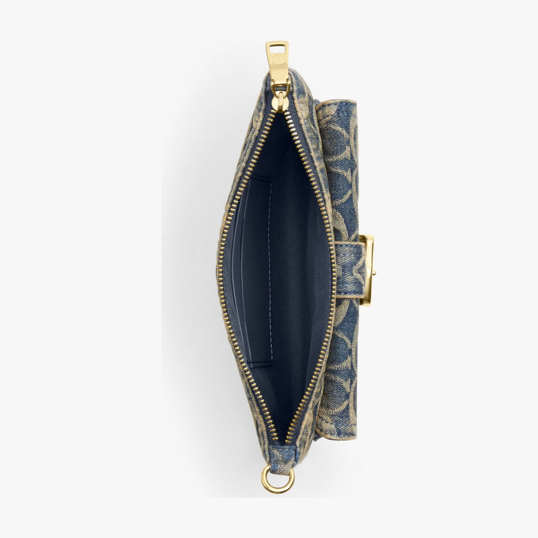 Coach Ashton Wristlet In Signature Regenerative Cotton Denim - Gold/Denim