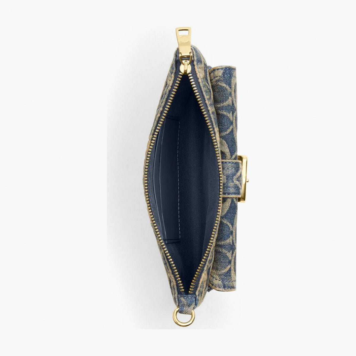 Coach Ashton Wristlet In Signature Regenerative Cotton Denim - Gold/Denim