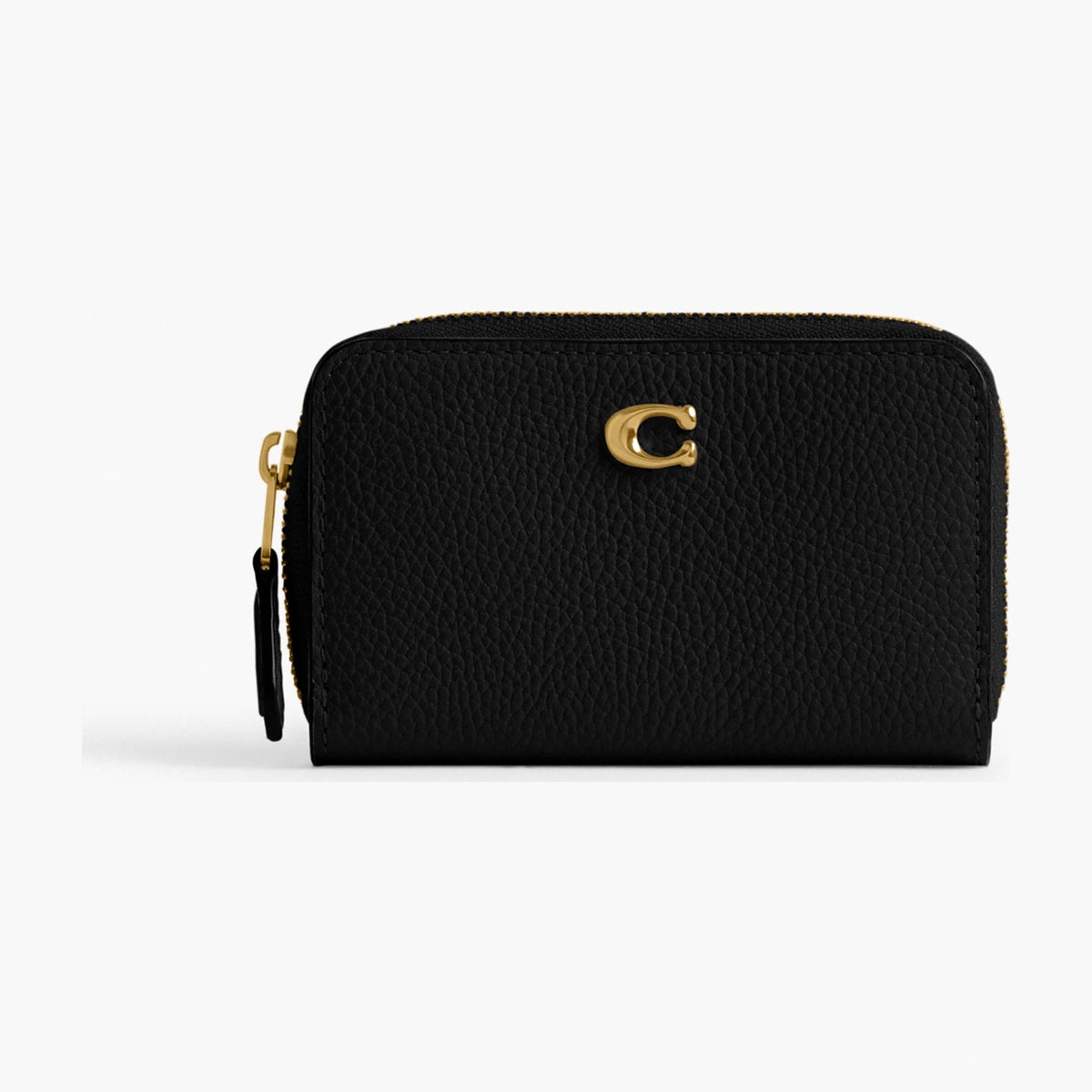 Coach Essential Small Zip Around Card Case - Brass/Black