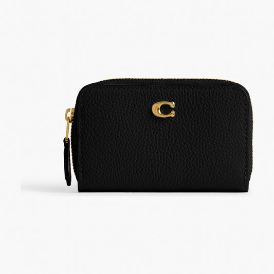 Coach Essential Small Zip Around Card Case - Brass/Black