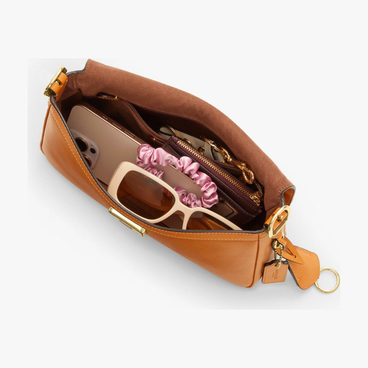 Coach Etta Small Flap Shoulder Bag - Gold/Brown