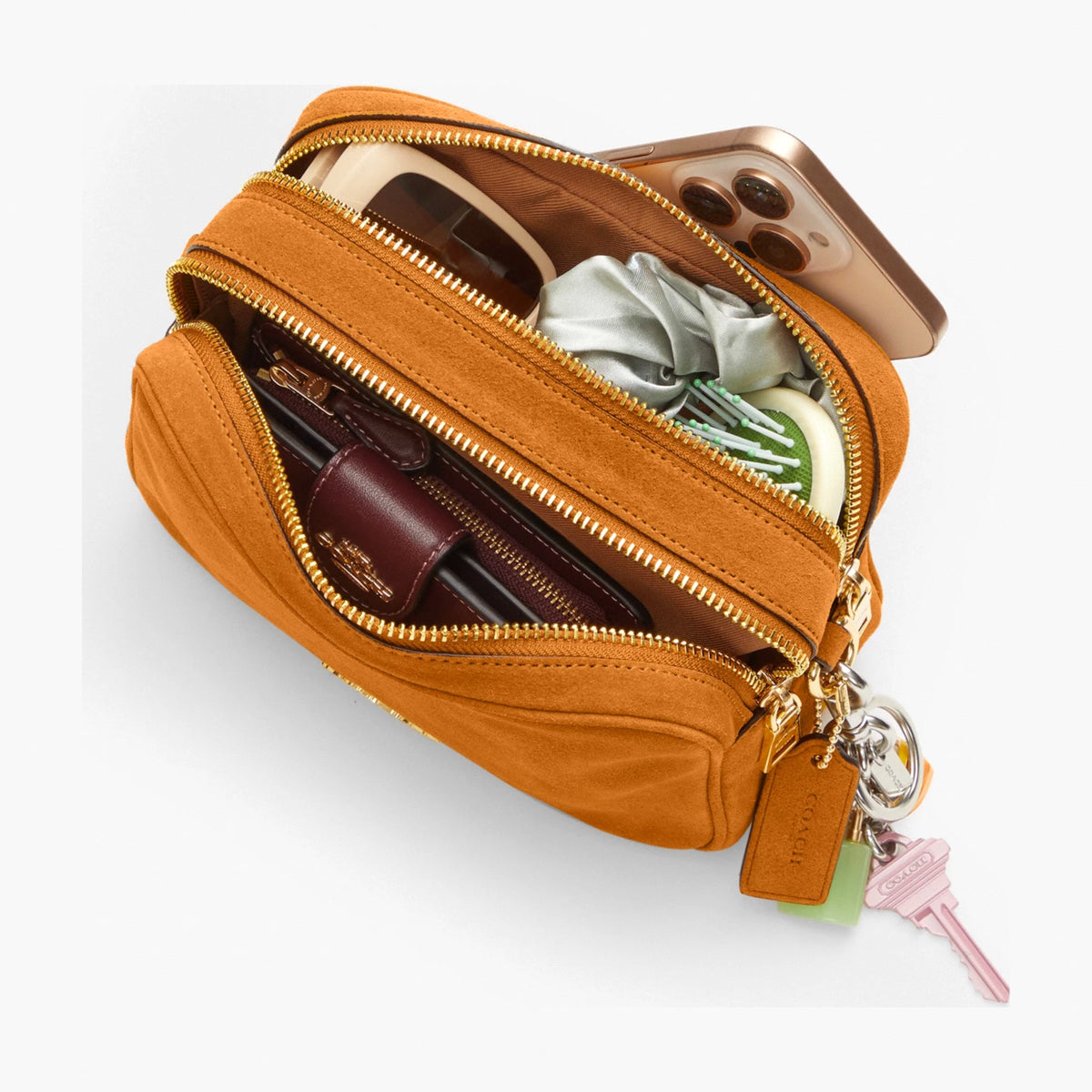 Coach Mini Carey Crossbody Bag - Gold/Marigold