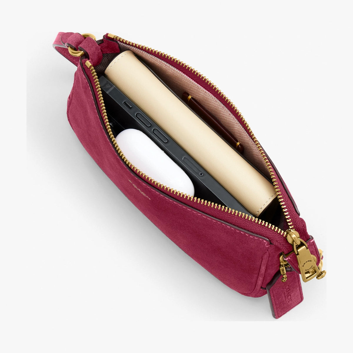Coach Plaza Bag - Brass/Dark Fuchsia
