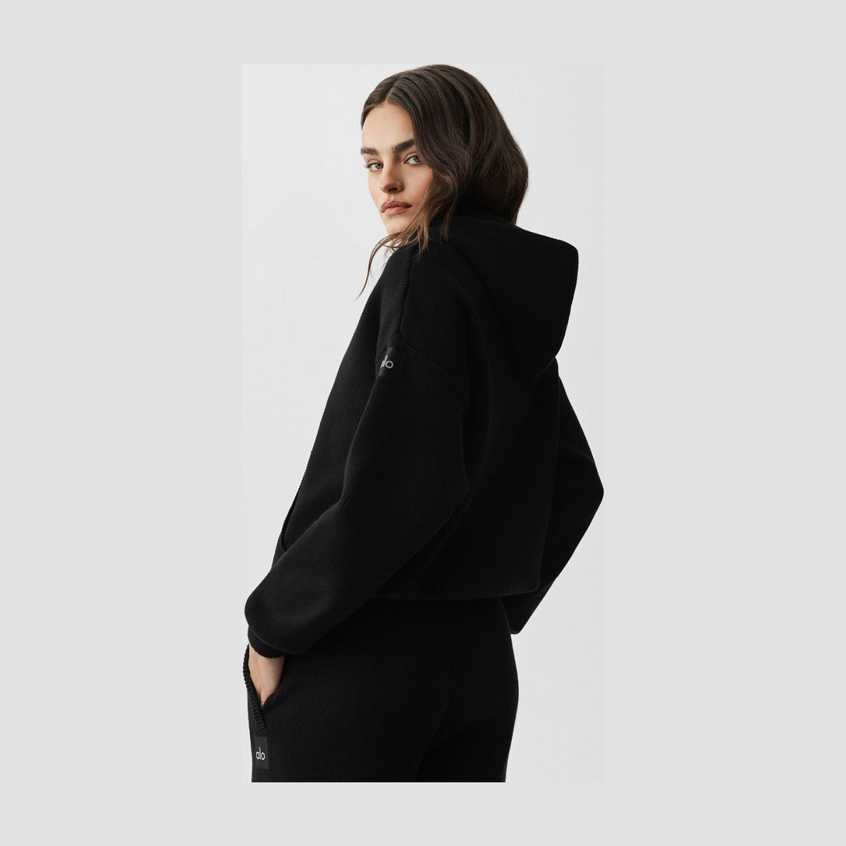 Alo Yoga Scholar Hooded Sweater - Black