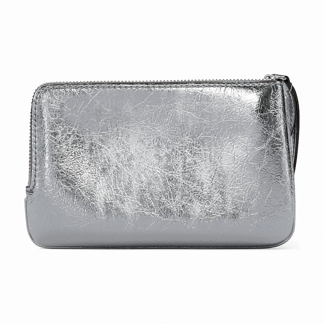 Michael Kors Jet Set Travel Small Metallic Crackled Wristlet - SILVER