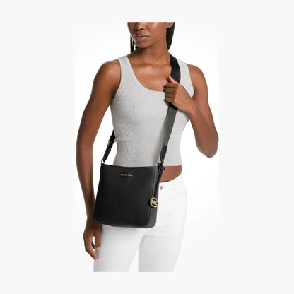 Michael Kors Jet Set Travel Small Messenger Bag - BLACK/BLACK