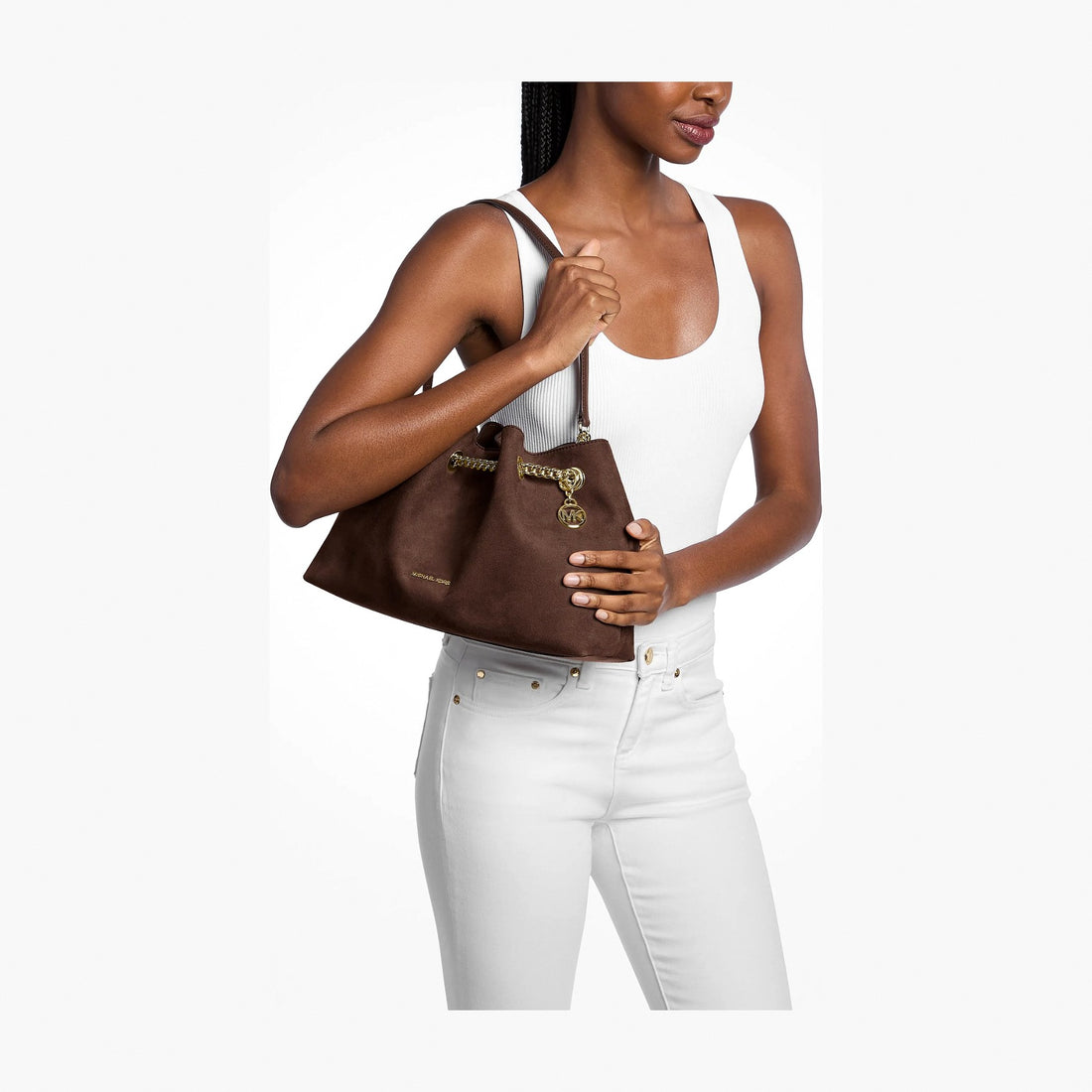 Michael Kors Mina Large Shoulder Bag - NUTMEG