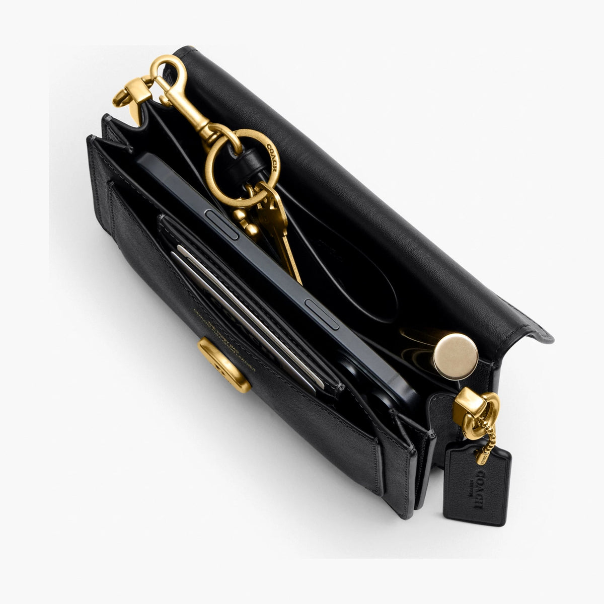 Coach Soft Tabby Shoulder Bag 20 - Brass/Black