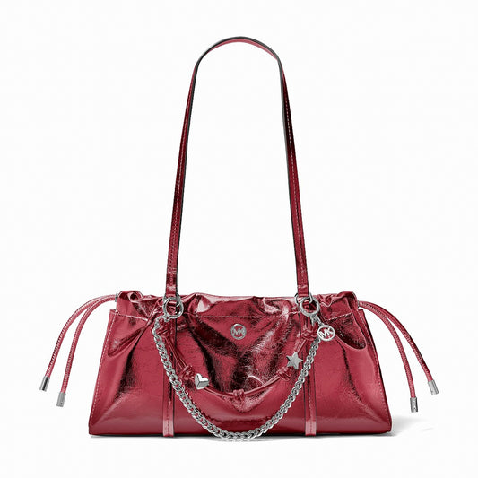 Michael Kors Matilda Small Cinched Shoulder Bag - MAROON